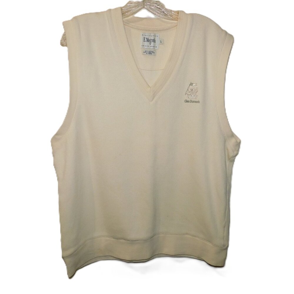 E. Magrath Distinctive Sportswear Vintage Sweater Vest Size Large Glen Dornoch